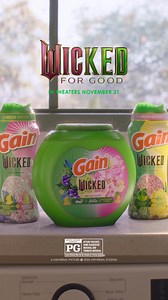 181K views · 11 reactions | Laundry just got a little more magical 彩 The limited-edition Gain x Wicked: For Good collection is available now! | Gain | Facebook