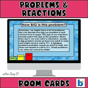 OT Self Regulation SEL Problems and Reactions BOOM cards