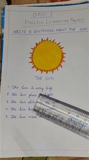 Class 1 English Literature project guiding video