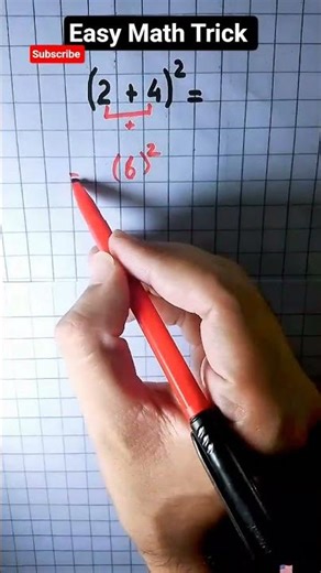 Easy Trick to Solve (2+4)² 🤯 | Algebra Shortcut Explained! #maths #mathtricks #education
