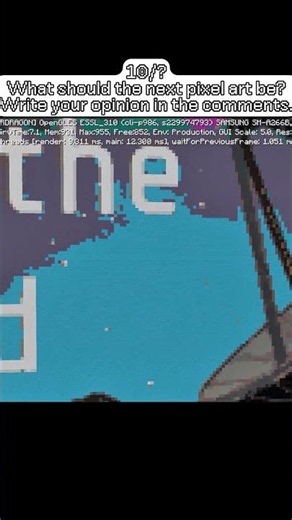 I created a "Voices of the Void" pixel art in Minecraft