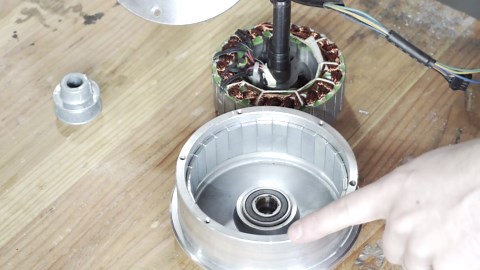 Motorizing a Leather Patcher - Mounting the hub motor