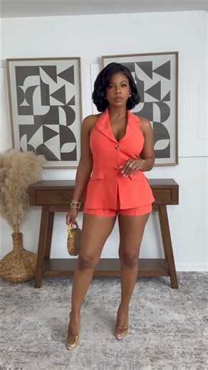 the perfect 🥀 our tailored short set 🧡 #fashion #model #beauty #style #outfit #shorts