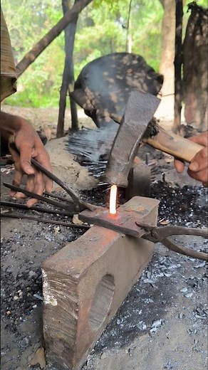 Primitive Blacksmith Forging Heated Steel | Relaxing Craft Video [part86] #blacksmith #crafts