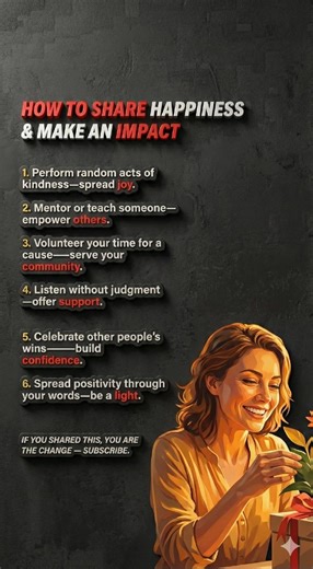 How to share happiness & make an impact | Psychological Facts