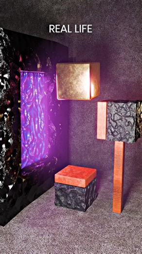 Minecraft VS Real Life In The Nether #minecraft #animation #blender #3danimation