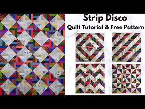 Strip Disco Quilt Tutorial | Jelly Roll Quilt | Free Quilt Pattern
