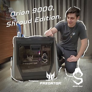 First look at a new, one-of-a-kind, custom #Orion9000 hand-built for Shroud by #PredatorGaming. We can’t wait to see it in action. #GG #CoreI9 #RTXOn | Predator Gaming