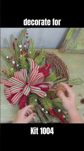 Christmas Cottage Wreath | Classic Red & Green Front Door Decor Inspiration