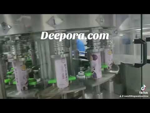 Full automatic cans filling sealing process line 