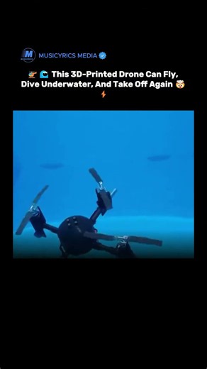 🚁🌊 This 3D-Printed Drone Can Fly, Dive Underwater, And Take Off Again 🤯⚡