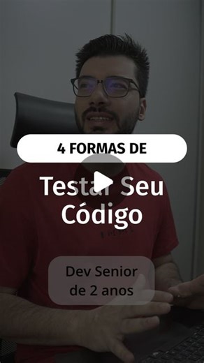 Thomas Alvarenga on Instagram: "🔎 4 Formas de Testar seu Código! 1. Testes Unitários Servem para verificar se cada função ou método do seu código está funcionando como o esperado. É muito bom pra garantir que as alterações futuras não afetem o que já está pronto no código. 2. Testes de Integração Tem o objetivo de verificar as conexões que o seu código faz com serviços externos como banco de dados, API’s e etc. São importantes para garantir que seu código está interagindo corretamente com outra