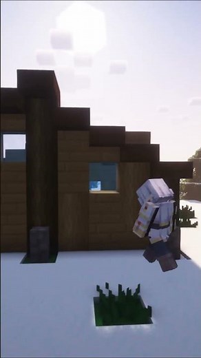 Minecraft Ultimate Cozy Snow Cabin Tutorial ❄️🔥 #minecraft #shorts