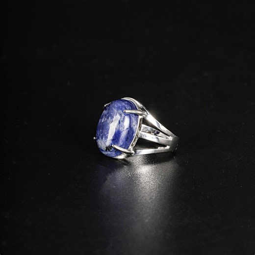 Kyanite Ring Handmade Stone, Deep Blue Genuine Raw Crystal Adjustable Band, High Quality Artisan Gemstone Jewelry, Anniversary Gift - Etsy