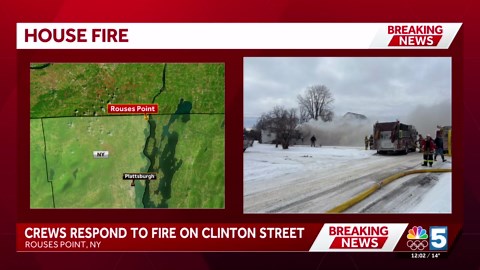 Multiple crews respond to house fire in Rouses Point