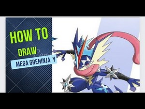 how to draw mega greninja y easy step by step #kytartsandcreations #pokemon