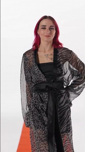 Unleash the Wild: Zebra & Cheetah Print Sheer Robe 🐾🔥 #shorts