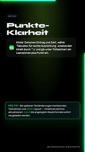 Punkte-Connector für Inhaltsverzeichnisse