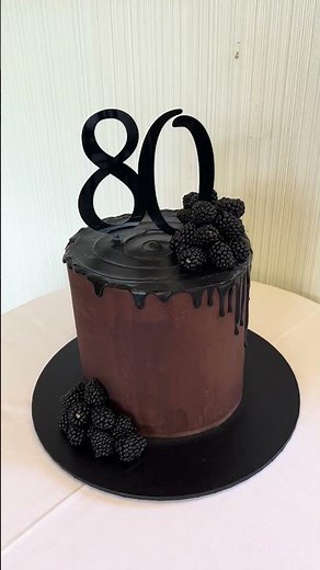 A sleek and modern males 80th birthday cake! #cake #cakedecorating #80thbirthday