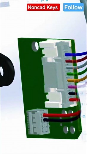 SOLIDWORKS Routing - Wiring Example (Cabling) #solidworks #routing #cable #example #video #shorts