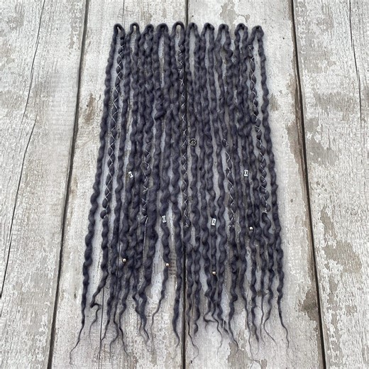Clip-in Dreadlock Extensions - Steel Grey - 19 Inches - Partial Dreadlocks - Festival Hair - Etsy