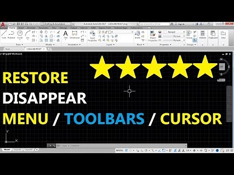 Solve disappear toolbars AutoCAD ,autocad disappearing cursor