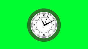 Download Wall Clock hanging on wall 2d cartoon animation 4k Green screen. Twin bell timepiece Clock walking Timelapse. Alarm clock on desk for wake up. Hour Minute Second hands means hope and beginning day. for free