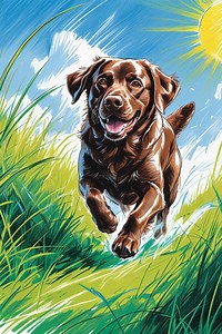 Chocolate Labrador Retriever - Etsy UK