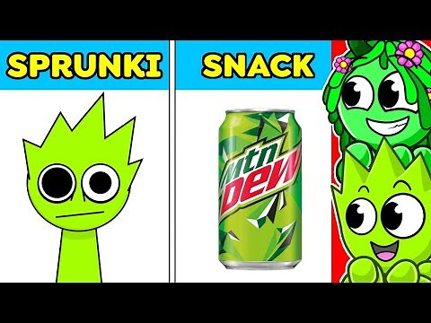ALL SPRUNKI CHARACTERS FAVORITE FOODS!