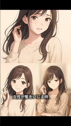 女性が髪をいじる時の本音とは？ #脳トロ雑学 #雑学 #プチ知識 #心理学