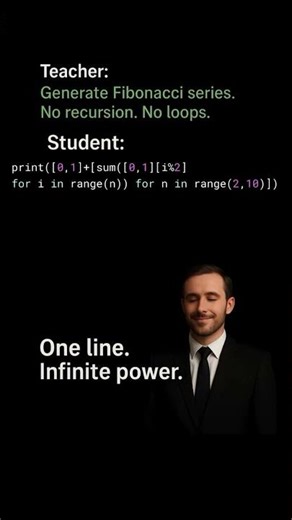 Teacher: "No loops. No recursion." #coding #shorts #codingchallenge