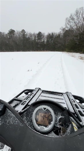 Fun day in the snow with the four wheeler #fourwheeler #snow