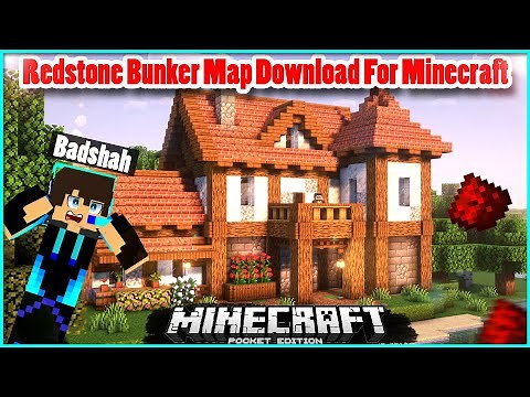 How To Download Redstone Bunker Map In Minecraft PE | Redstone Bunker Map Download For Mcpe