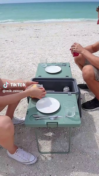 Transforming Cooler Table with Chairs for Outdoors