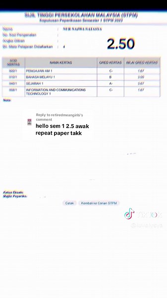 STPM Results: Repeating Papers Explained by a Student