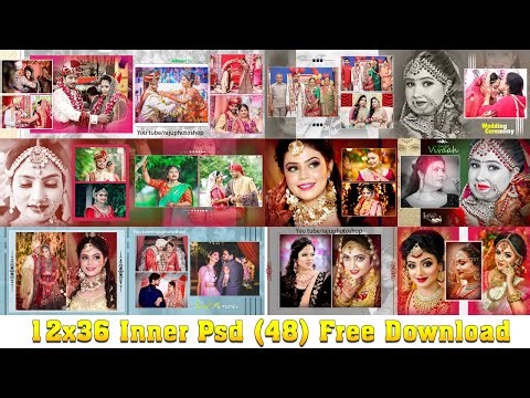 12x36 Wedding Album Design Inner Psd Free Download | 48 Inner Psd