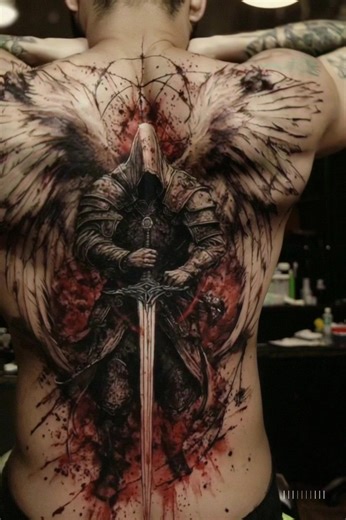 Epic backpiece! #tattoo #viralvideos #fyp #warriors