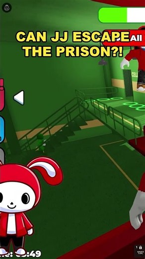 JJ Escaped PRISON CELL 6! 🚨 #shorts #jjandmikey #roblox