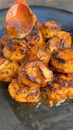 Cajun blackened scallops