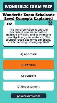 Wonderlic Exam Scholastic Level Concepts Explained