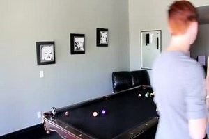 Hard And beefy Pool Cues At The Ready - Elijah young, Jasper Robinson, Tyler Thayer at Ice Gay Tube