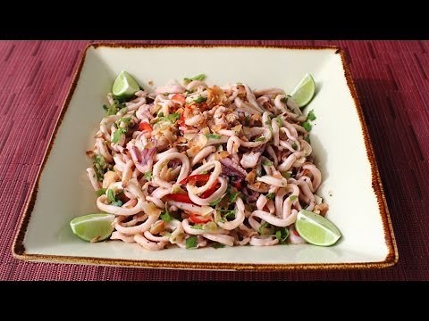 Spicy Coconut Calamari Salad - Asian-Style Coconut & Squid Salad Recipe