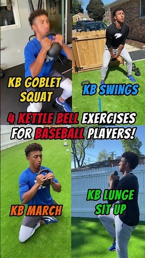 ⚾️ 4 Kettlebell Exercises For Baseball Players! 💪