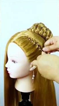 Beautiful Braided Bun Tutorial #bunhairstyle #hairtutorial #hairstyle #weddinghair #shorts #fyp