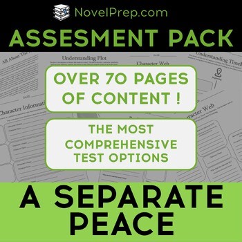 A Separate Peace by John Knowles Complete No-Prep Test \ Assessment Pack