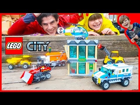 Lego City Police Bulldozer Break-in Time Lapse Build and Play