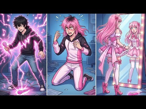 Boy Turns Into Pink Idol Girl! | TG TF Comic Dub 242