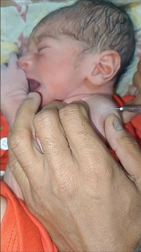 "Newborn Baby's First Vaccination BCG | Baby Crying After BCG Injection | Normal Delivery Baby" #yt