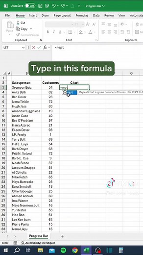 Creating Progress Bars in Excel | Excel Tutorial