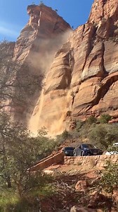 Rock slide Zion national Park